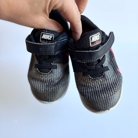 Nike Toddler Flex Contact 2 Sneakers Black Red Size 7C - Picture 4 of 6